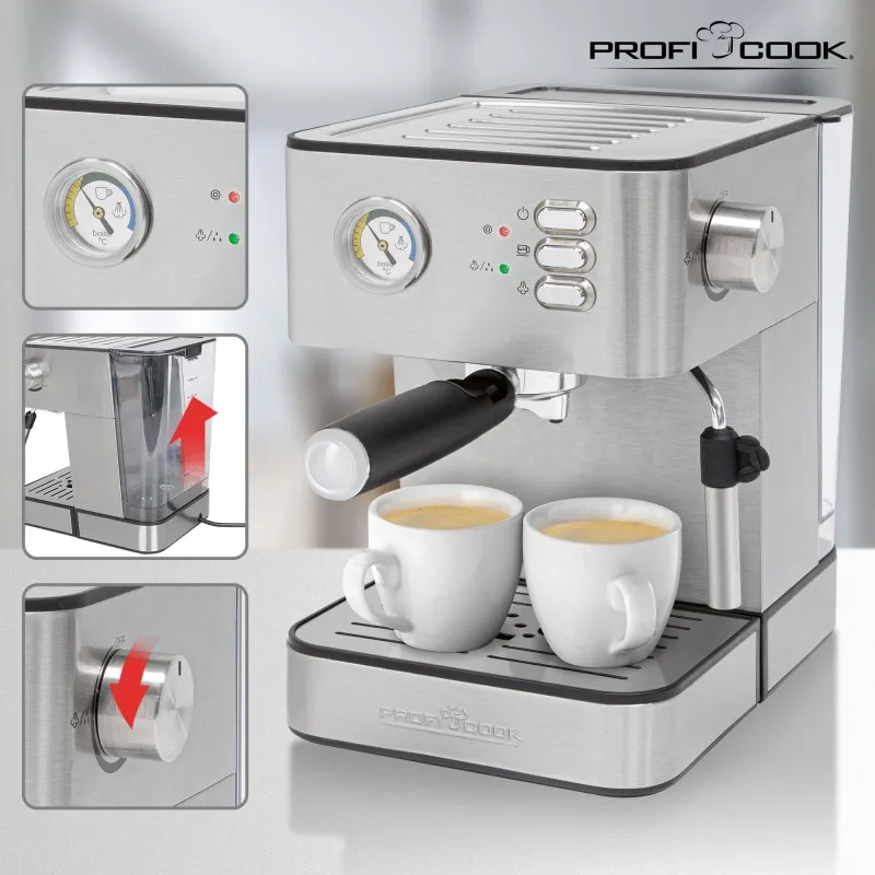 Кавоварка ріжкова еспресо ProfiCook PC-ES 1209 : насолода з кожним ковтком